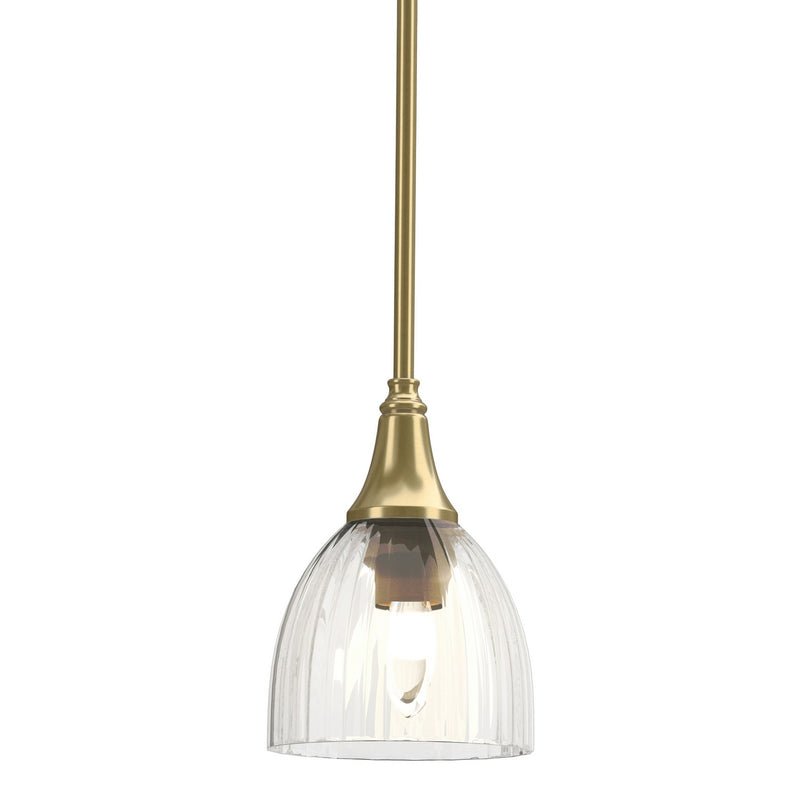 Hubbardton Forge 182640-SKT-MULT-86-LL0001 One Light Mini Pendant, Modern Brass