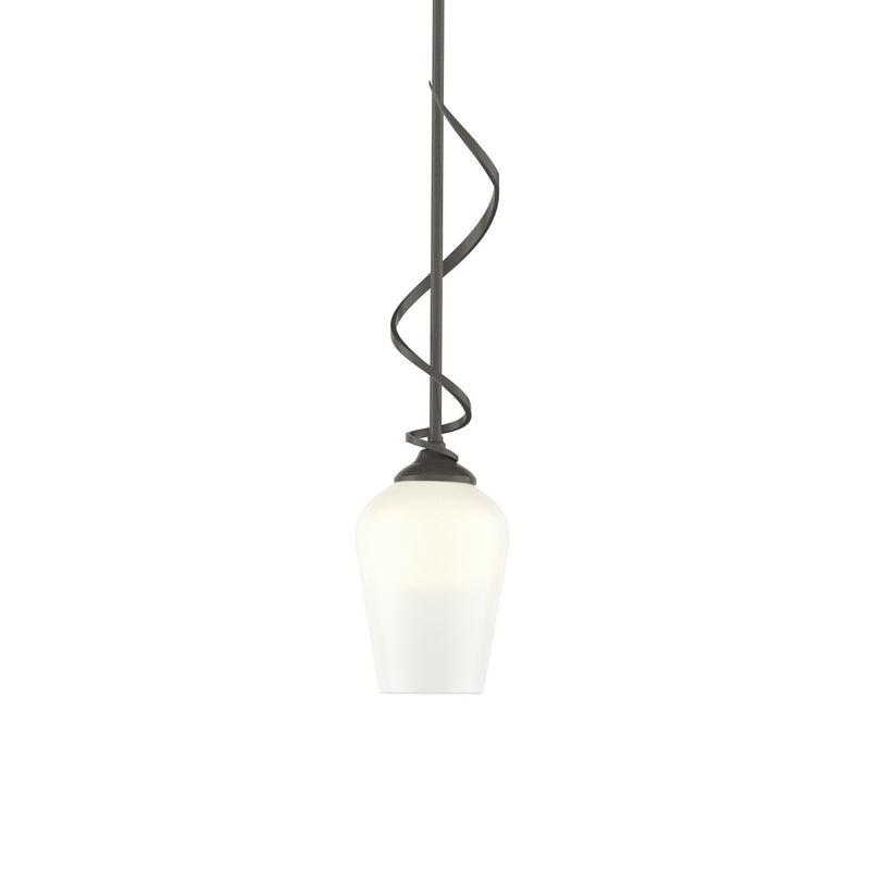 Hubbardton Forge 183030-SKT-MULT-07-GG0303 One Light Mini Pendant, Dark Smoke