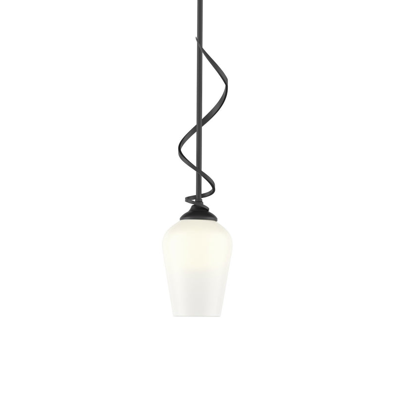 Hubbardton Forge 183030-SKT-MULT-10-GG0303 One Light Mini Pendant, Black
