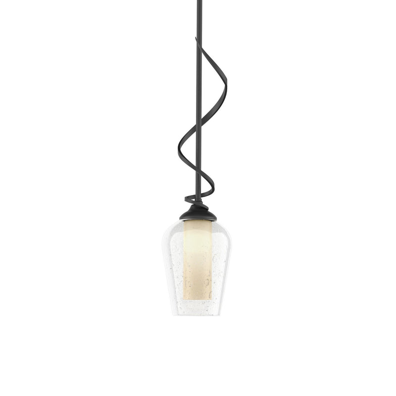 Hubbardton Forge 183030-SKT-MULT-10-ZS0354 One Light Mini Pendant, Black