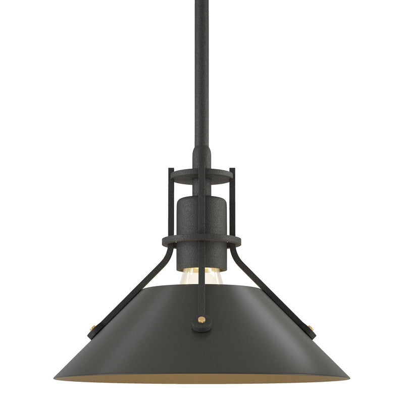 Hubbardton Forge 184250-SKT-MULT-20-07 One Light Mini Pendant, Natural Iron