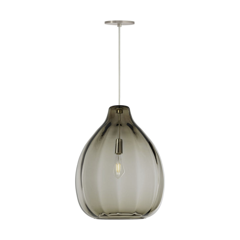 Visual Comfort Modern 700TDHARPKS-LED927 LED Pendant, Satin Nickel