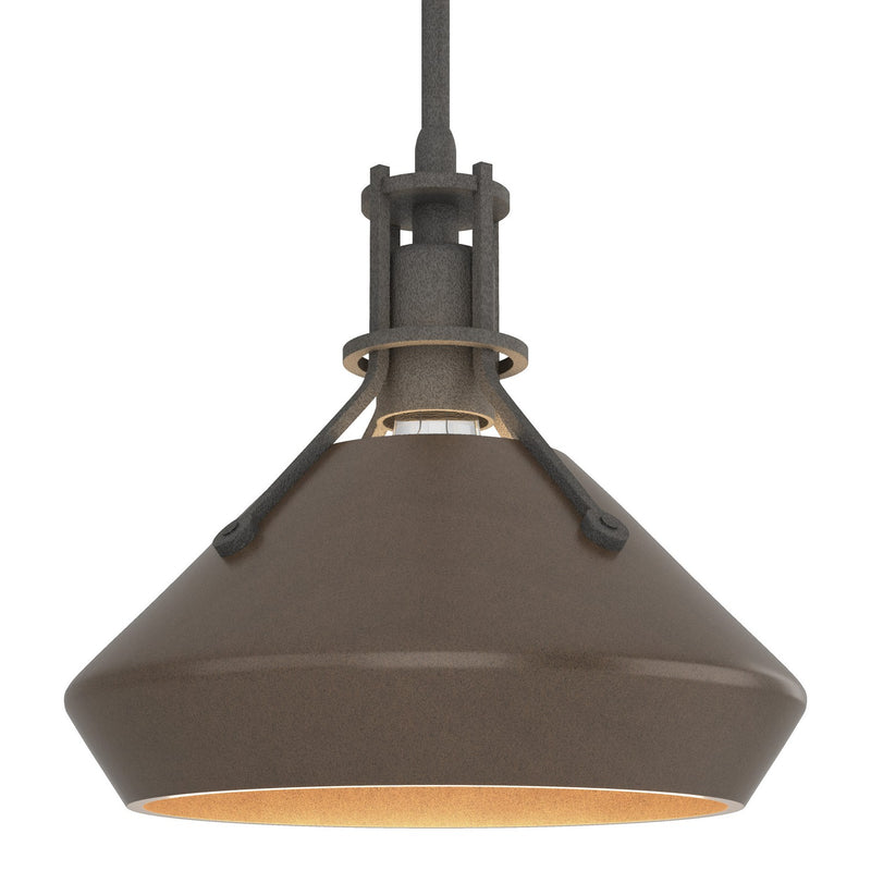 Hubbardton Forge 184251-SKT-MULT-20-05 One Light Mini Pendant, Natural Iron