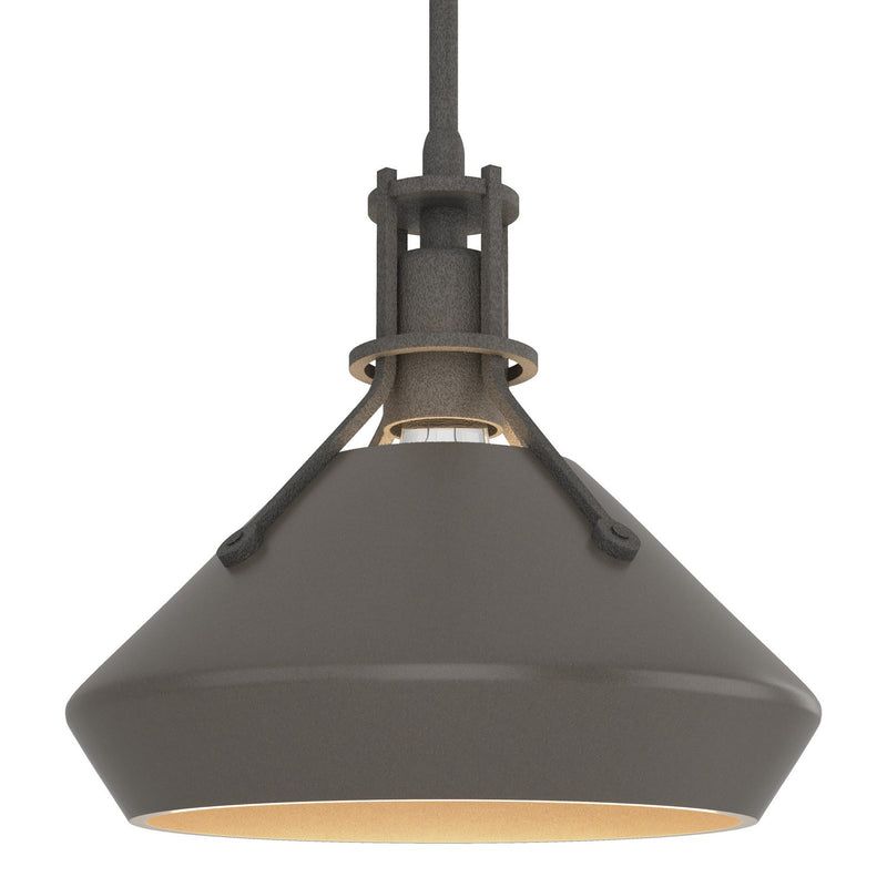 Hubbardton Forge 184251-SKT-MULT-20-07 One Light Mini Pendant, Natural Iron