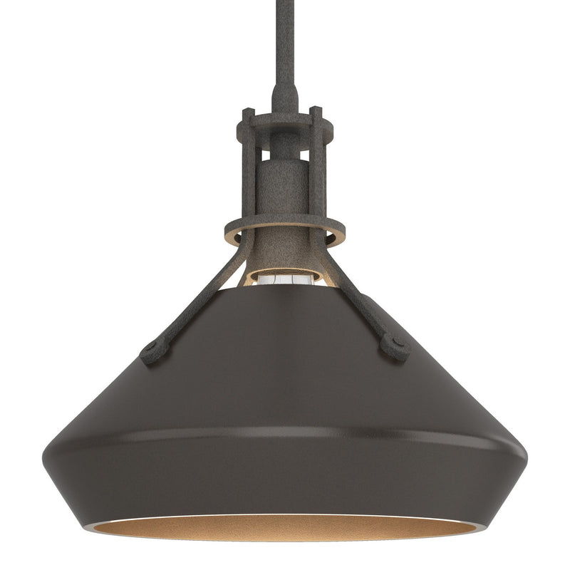 Hubbardton Forge 184251-SKT-MULT-20-14 One Light Mini Pendant, Natural Iron