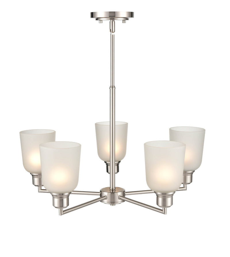 Millennium 2815-BN Five Light Chandelier, Brushed Nickel