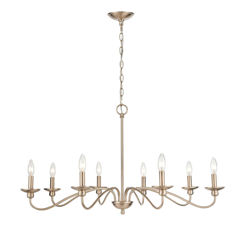 Millennium 4388-MG Eight Light Chandelier, Modern Gold