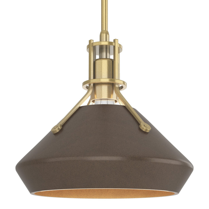 Hubbardton Forge 184251-SKT-MULT-86-05 One Light Mini Pendant, Modern Brass