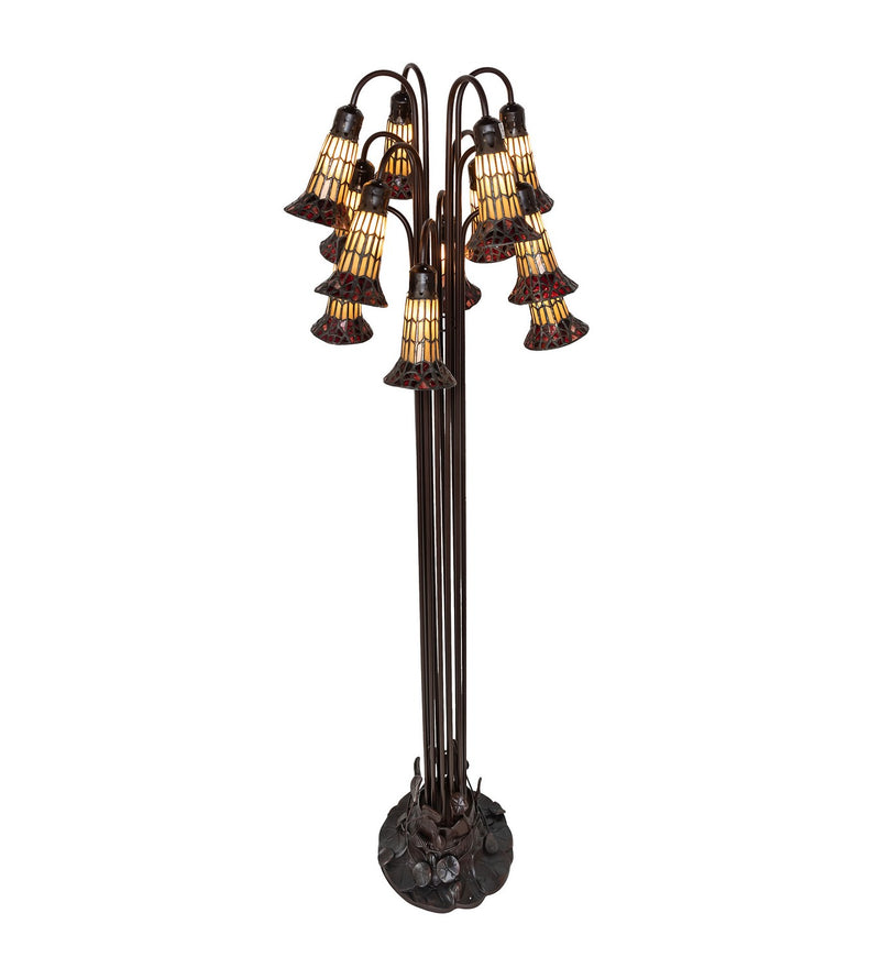 Meyda Tiffany 251698 12 Light Floor Lamp, Mahogany Bronze