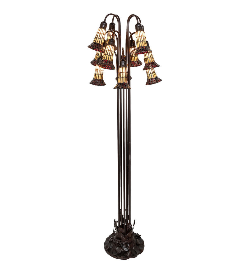 Meyda Tiffany 251698 12 Light Floor Lamp, Mahogany Bronze