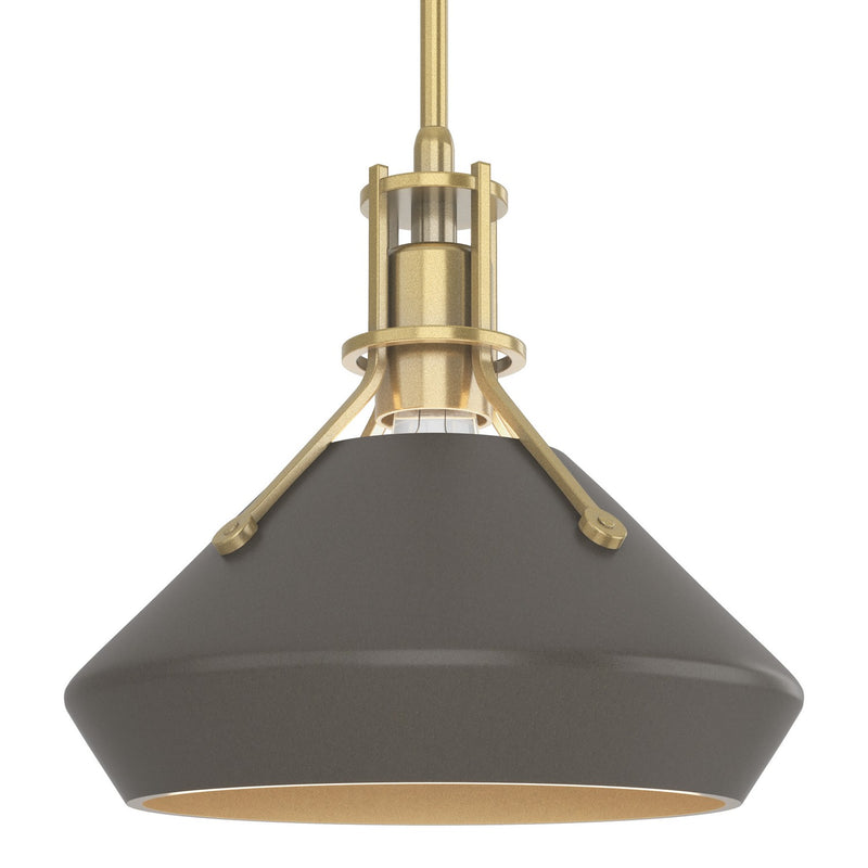 Hubbardton Forge 184251-SKT-MULT-86-07 One Light Mini Pendant, Modern Brass