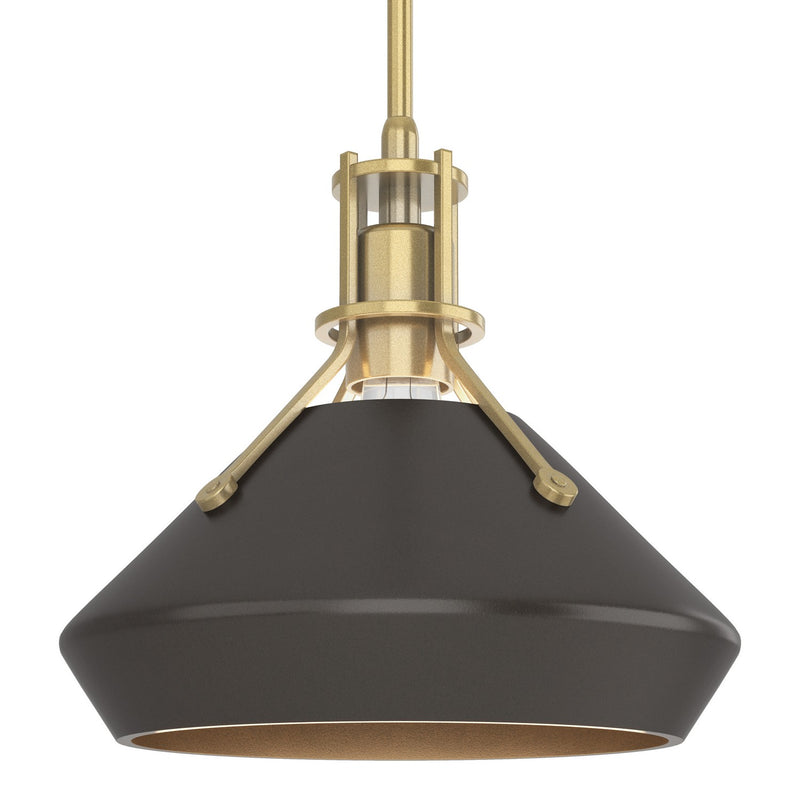 Hubbardton Forge 184251-SKT-MULT-86-14 One Light Mini Pendant, Modern Brass