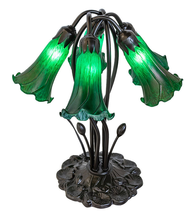 Meyda Tiffany 262219 Five Light Table Lamp, Mahogany Bronze