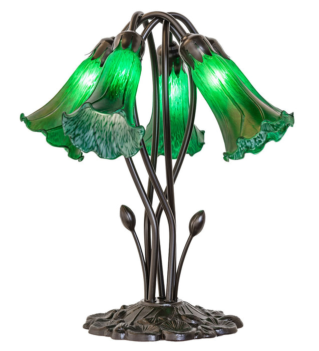 Meyda Tiffany 262219 Five Light Table Lamp, Mahogany Bronze