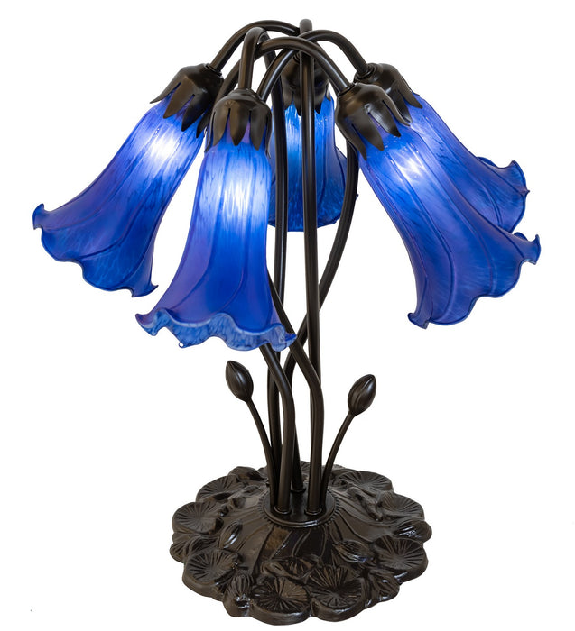 Meyda Tiffany 262221 Five Light Table Lamp, Mahogany Bronze