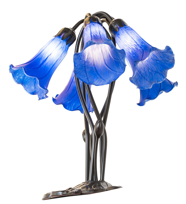 Meyda Tiffany 262221 Five Light Table Lamp, Mahogany Bronze