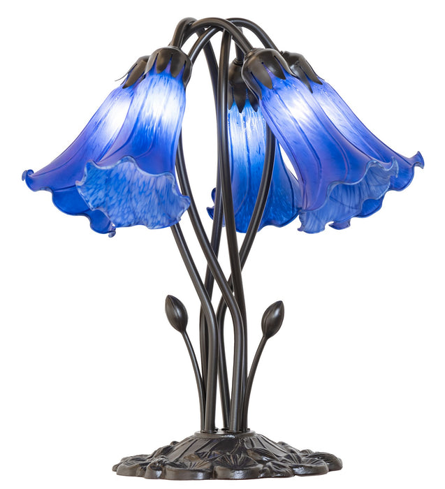 Meyda Tiffany 262221 Five Light Table Lamp, Mahogany Bronze