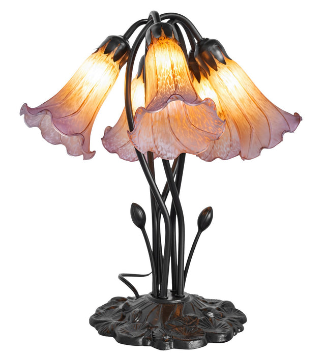 Meyda Tiffany 262222 Five Light Table Lamp, Mahogany Bronze
