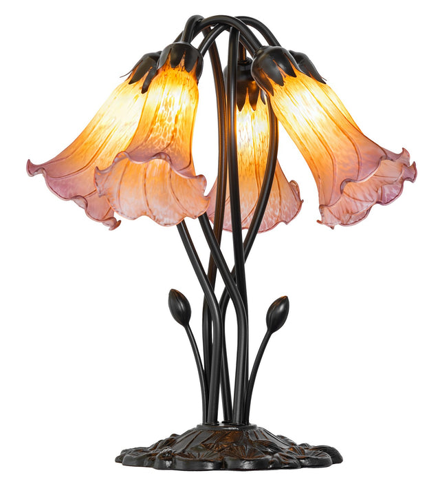 Meyda Tiffany 262222 Five Light Table Lamp, Mahogany Bronze