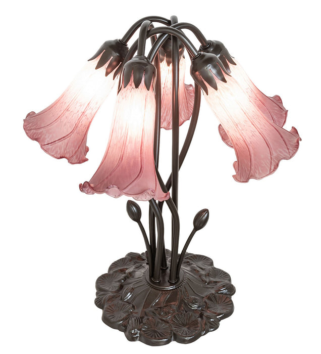 Meyda Tiffany 262224 Five Light Table Lamp, Mahogany Bronze