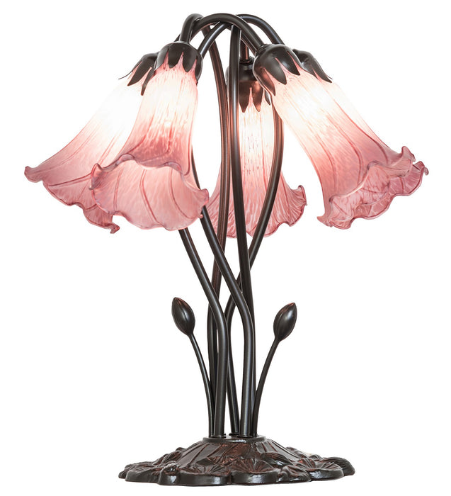 Meyda Tiffany 262224 Five Light Table Lamp, Mahogany Bronze