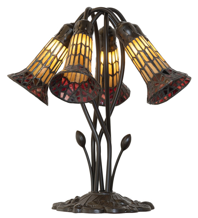 Meyda Tiffany 262227 Five Light Table Lamp, Mahogany Bronze