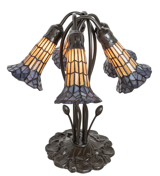 Meyda Tiffany 262229 Five Light Table Lamp, Mahogany Bronze