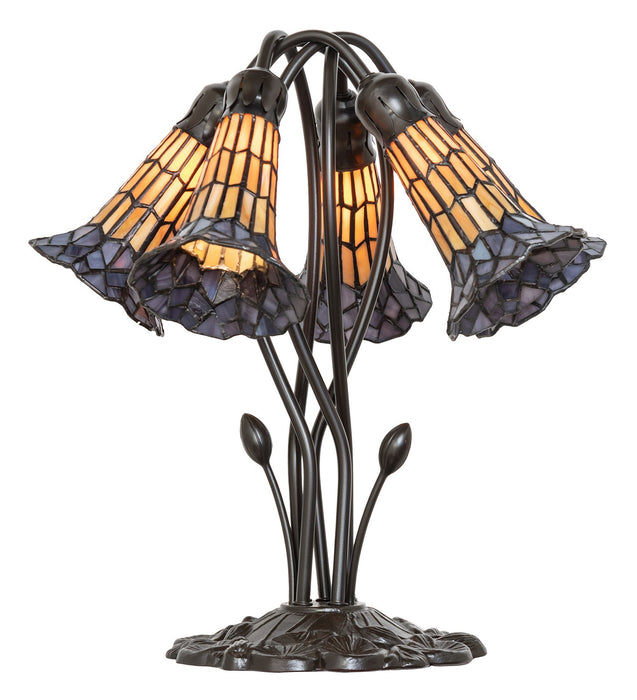 Meyda Tiffany 262229 Five Light Table Lamp, Mahogany Bronze