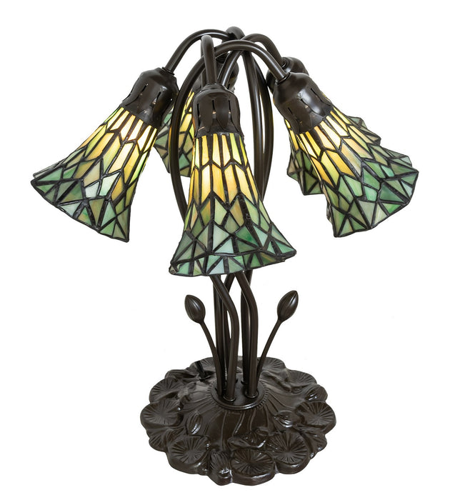 Meyda Tiffany 262230 Five Light Table Lamp, Mahogany Bronze