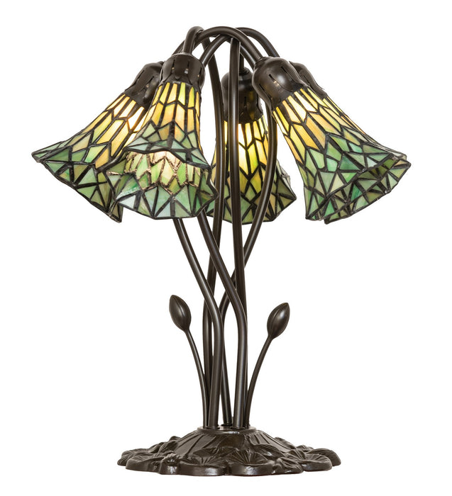 Meyda Tiffany 262230 Five Light Table Lamp, Mahogany Bronze