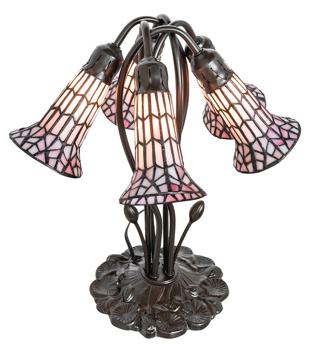 Meyda Tiffany 262231 Five Light Table Lamp, Mahogany Bronze