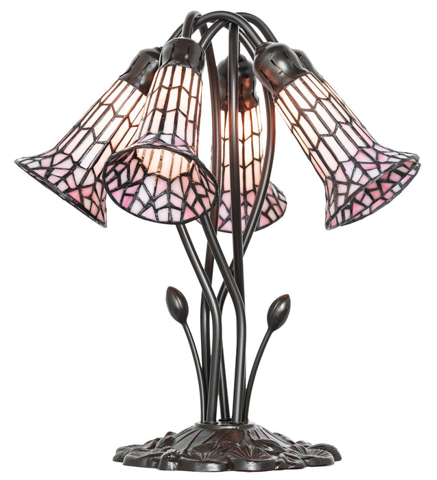 Meyda Tiffany 262231 Five Light Table Lamp, Mahogany Bronze