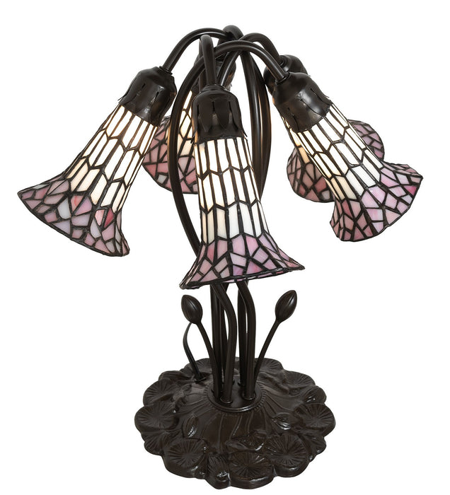 Meyda Tiffany 262232 Five Light Table Lamp, Mahogany Bronze