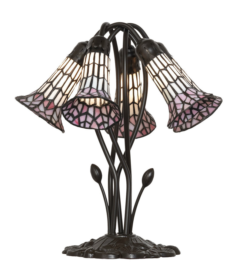 Meyda Tiffany 262232 Five Light Table Lamp, Mahogany Bronze