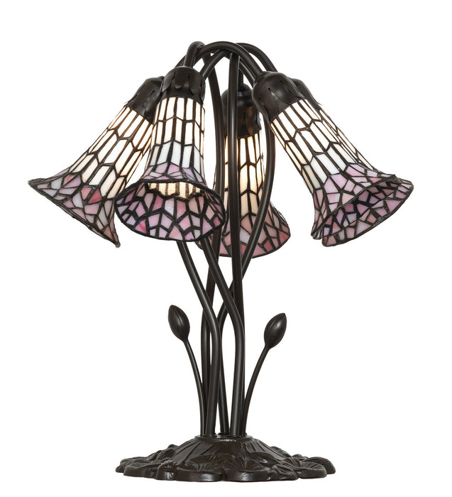 Meyda Tiffany 262232 Five Light Table Lamp, Mahogany Bronze