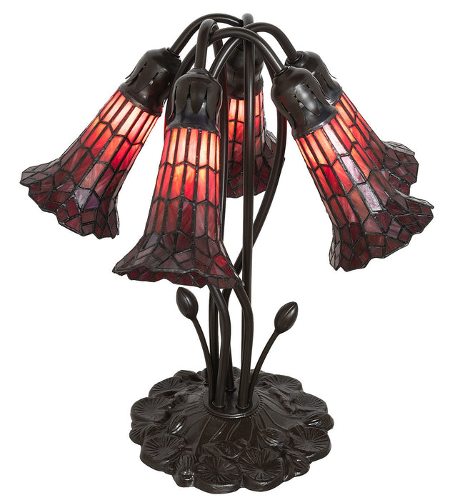 Meyda Tiffany 262233 Five Light Table Lamp, Mahogany Bronze