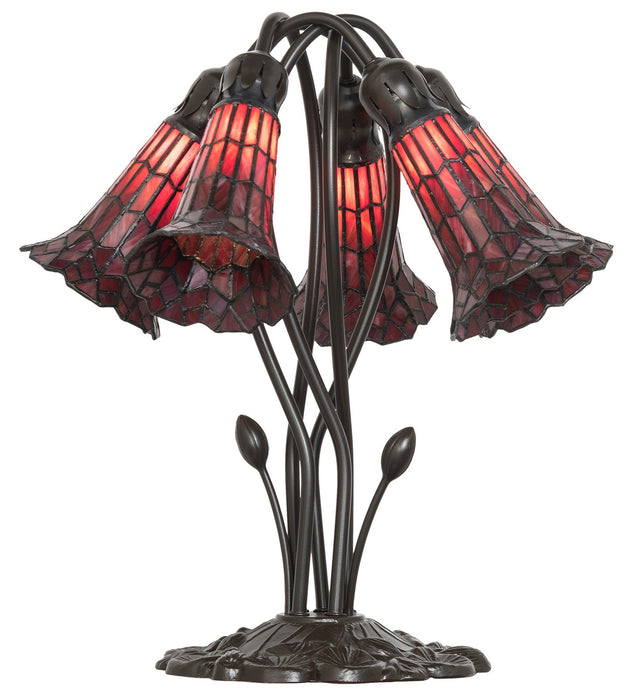 Meyda Tiffany 262233 Five Light Table Lamp, Mahogany Bronze