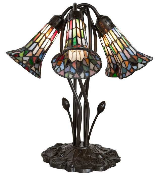 Meyda Tiffany 262234 Five Light Table Lamp, Mahogany Bronze