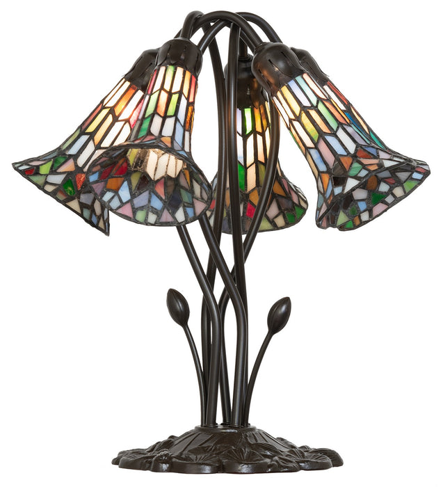 Meyda Tiffany 262234 Five Light Table Lamp, Mahogany Bronze
