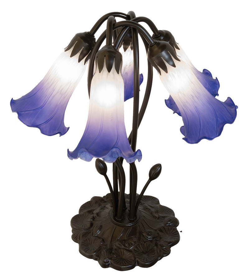 Meyda Tiffany 262235 Five Light Table Lamp, Mahogany Bronze
