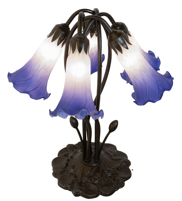 Meyda Tiffany 262235 Five Light Table Lamp, Mahogany Bronze