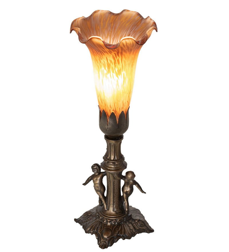 Meyda Tiffany 262933 One Light Mini Lamp, Antique Brass