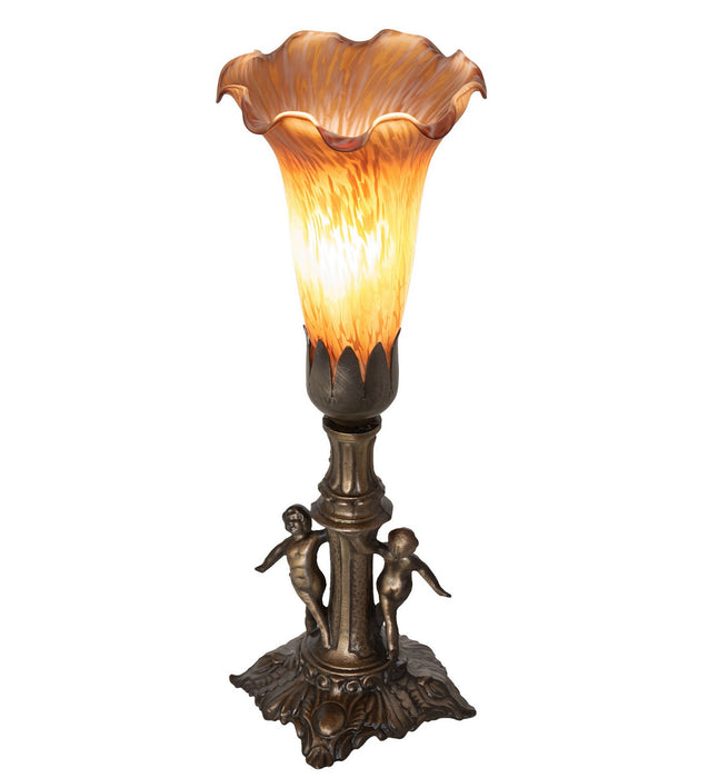 Meyda Tiffany 262933 One Light Mini Lamp, Antique Brass