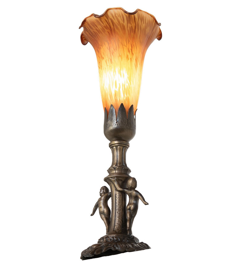 Meyda Tiffany 262933 One Light Mini Lamp, Antique Brass