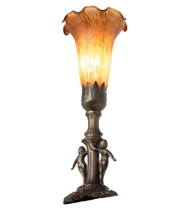 Meyda Tiffany 262933 One Light Mini Lamp, Antique Brass