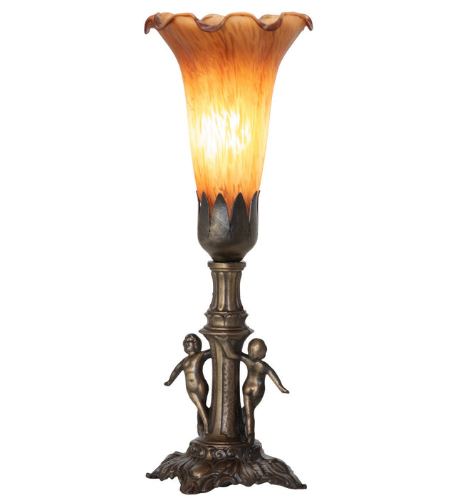 Meyda Tiffany 262933 One Light Mini Lamp, Antique Brass