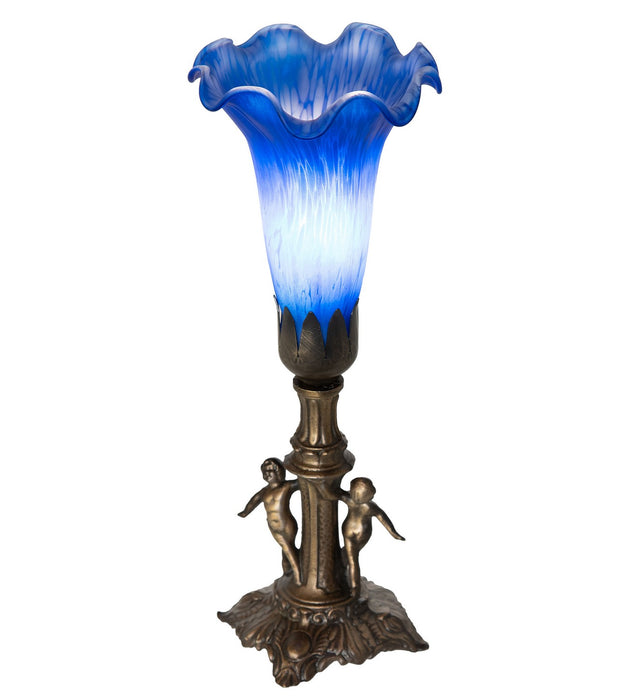 Meyda Tiffany 262936 One Light Mini Lamp, Antique Brass