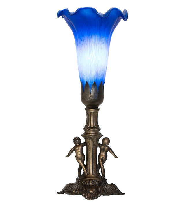 Meyda Tiffany 262936 One Light Mini Lamp, Antique Brass