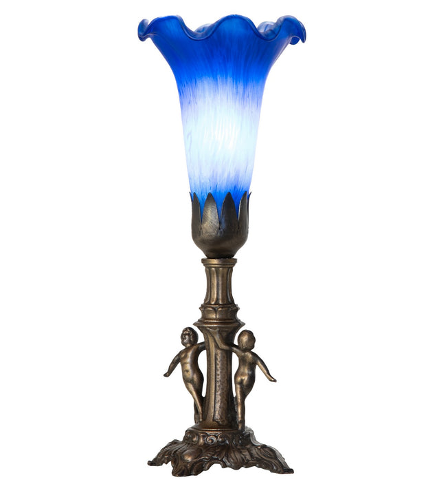 Meyda Tiffany 262936 One Light Mini Lamp, Antique Brass