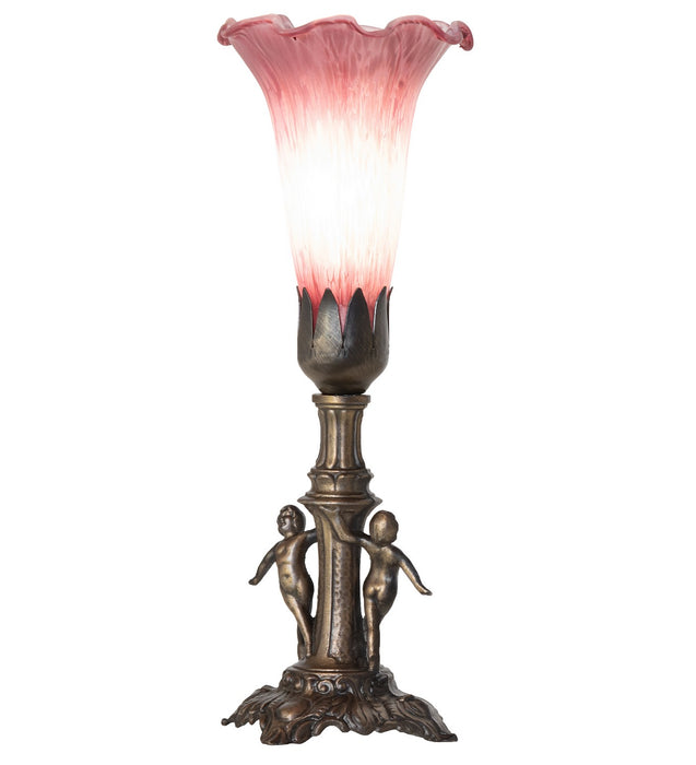 Meyda Tiffany 262937 One Light Mini Lamp, Antique Brass
